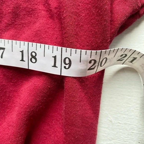 Quacker Factory RED Wine Pearl Beads on Bell Sleeve Dressy Top Size Large - Picture 8 of 12